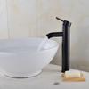 Black Basin Faucet Stainless Steel Paint Faucet Bathroom Single Handle Basin Faucets Blacked Single Hole Hot Cold Mixer Tap