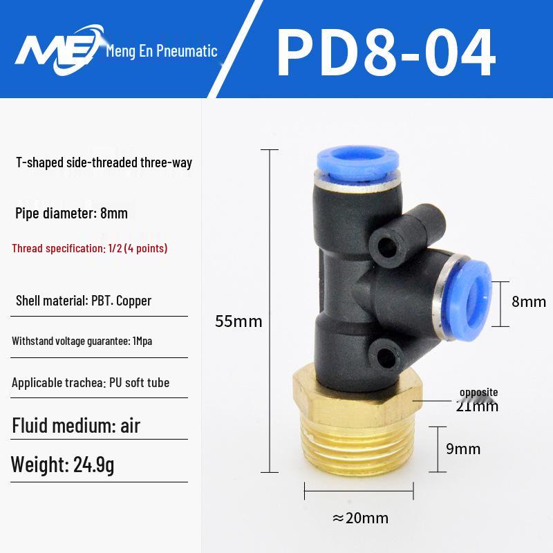 Copper Corrosion-Resistant Pneumatic Quick Connector Fitting for Air Compressors