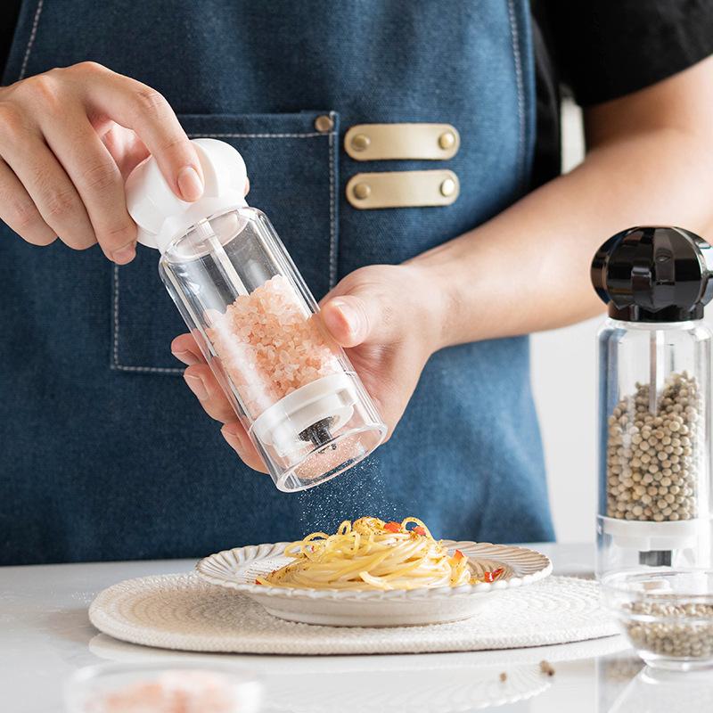 1Pcs Manual Pepper Grinder- Acrylic Salt and Pepper Shakers Adjustable Coarseness by Ceramic Rotor Kitchen Accessories
