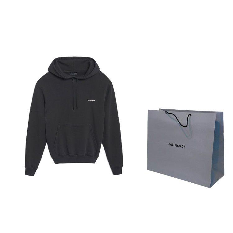 Balenciaga Small Contrast Logo Print Hoodie 556145TYK271000
