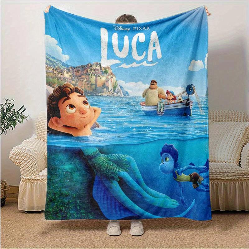 1pc, Disney Pixar Luca Home Decor Blanket Perfect for Couch, Bed, Travel, Camping, Car