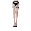 Black Silk Lace Aurora Dot Over-the-Knee One-Piece Socks