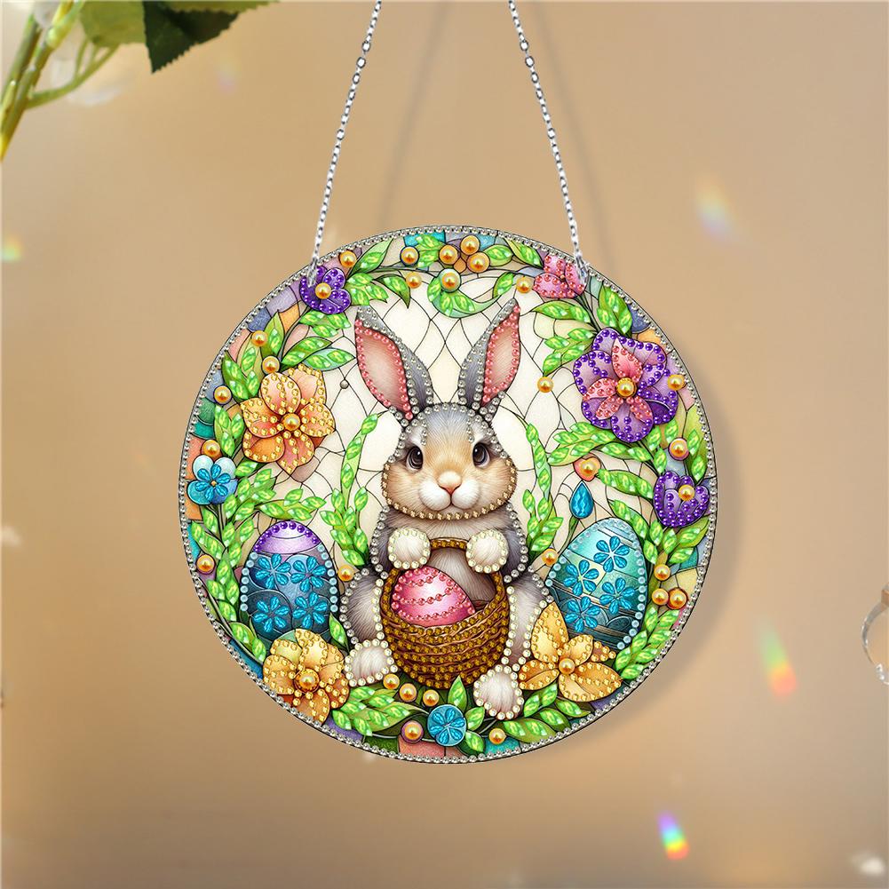 Sun Catcher Cat Rhinestone Diamond Art Window Pendants Rabbit Moose 5D DIY Diamond Painting Pendant for Garden Window Decor Gift