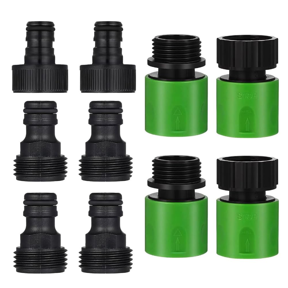 

PLEAVIT Watering Hose Joint Connector Faucet Head Adapter, 3/4 Male/Female, One-Touch, Pack of 10