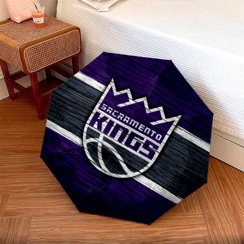 Sacramento Kings2pattern, automatic folding umbrella, portable and foldable design, 8 ribs, a Christmas or birthday gift.