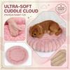 Lit pour animal de compagnie en peluche haute densité Lit rond chaud Canapé pour chien d'hiver