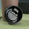 12Oz Stainless Steel Coffee Cup Thermos Cup Clamshell With Scale Inside, Simple And Portable Double-Layer Office Cup