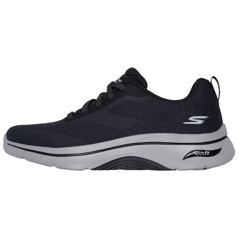 Skechers Men's Black Go Walk Arch Fit 2.0 Comfortable Versatile Low-Top Casual Shoes Sneaker 216524-Bkgy Cm