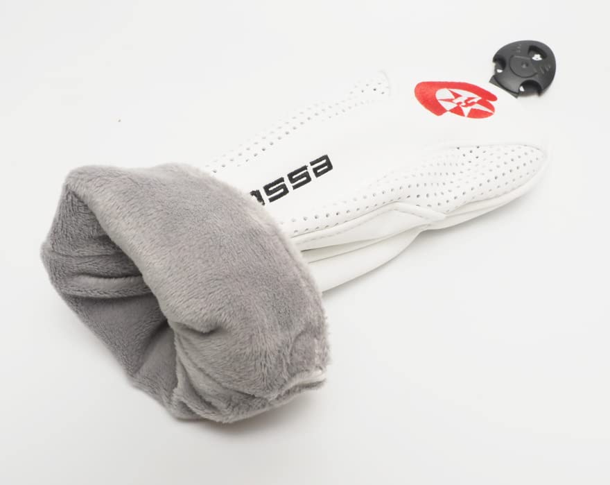 STELLA ROSSA Utility Head Cover Hybrid Synthetic Leather Logo Embroidery White Red Star