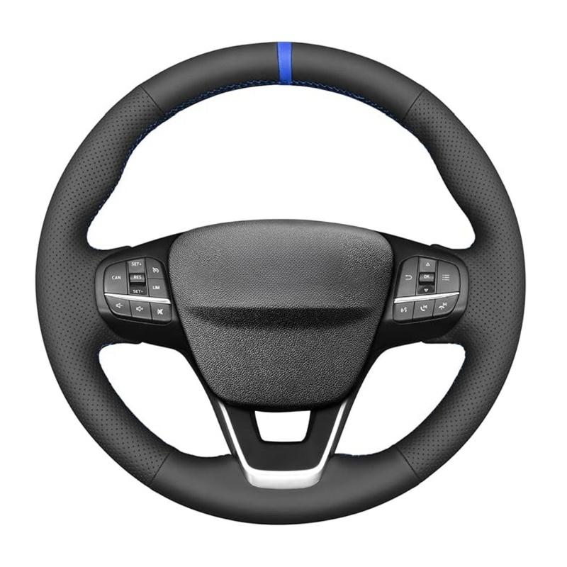Steering Wheel Cover Faux Leather For Ford Bronco E-Transit Sport Escape Maverick Transit -2024 Braiding Cover Accessories