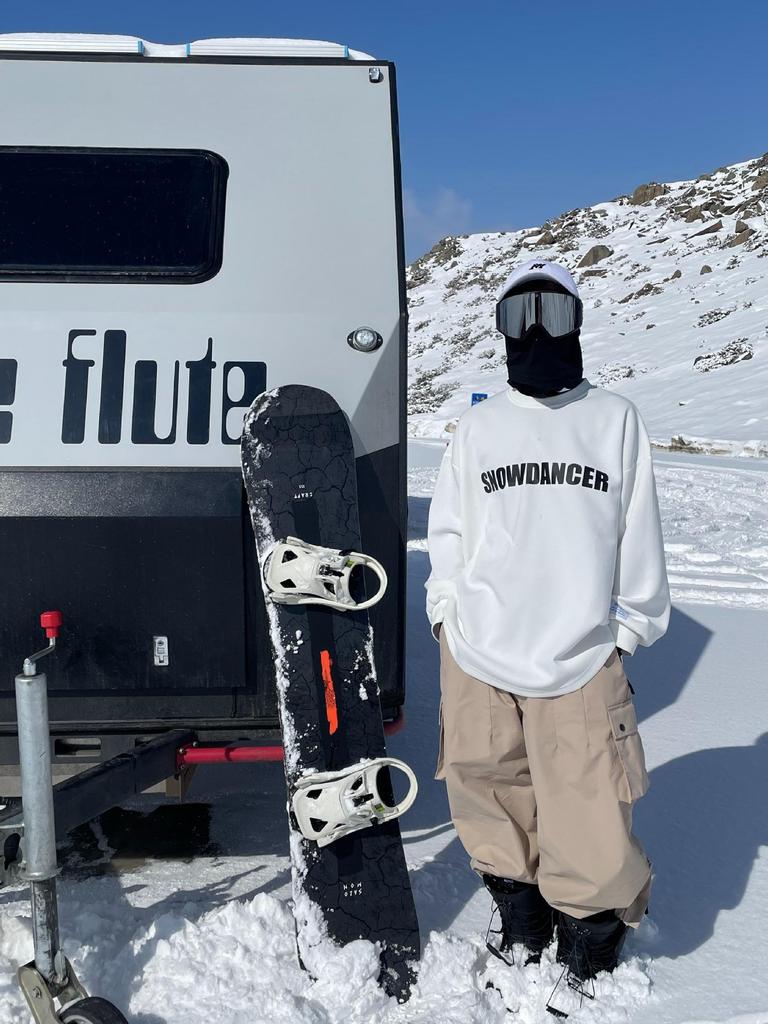 Ice Degree Waterproof Windproof Oversize Ski Sweatshirt for Men & Women - Breathable, White, Trendy