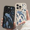 Für iPhone 16 Pro Max 16E 15 14 Pro 13 12 11 Hülle Schale Wal-Print Sturzsicher TPU Weich Linsenschutz Stoßfest Matt Handyhülle