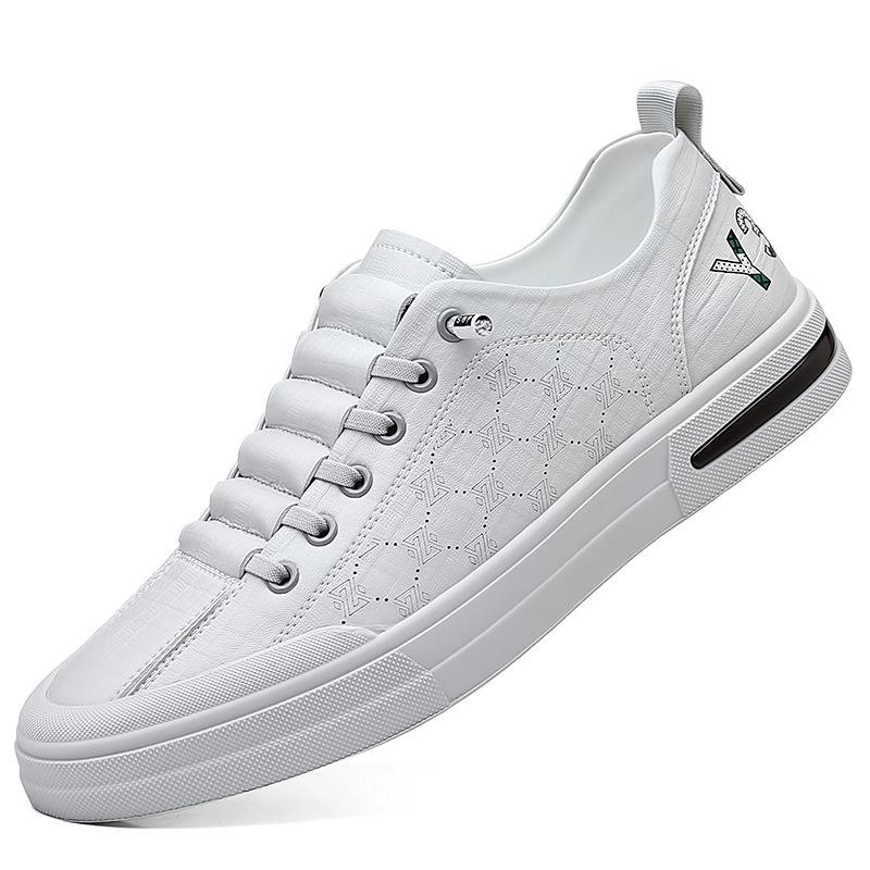 Pavasara un rudens jauni vīriešu ādas apavi, ikdienas ādas vīriešu apavi, mazie baltie apavi, modes skeitborda apavi