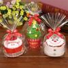 Christmas Towels 30*30cm Cute Cake Shaped Soft Microfiber Santa Claus Snowman Embroidery Hand Towel For Xmas Navidad Decor Gifts