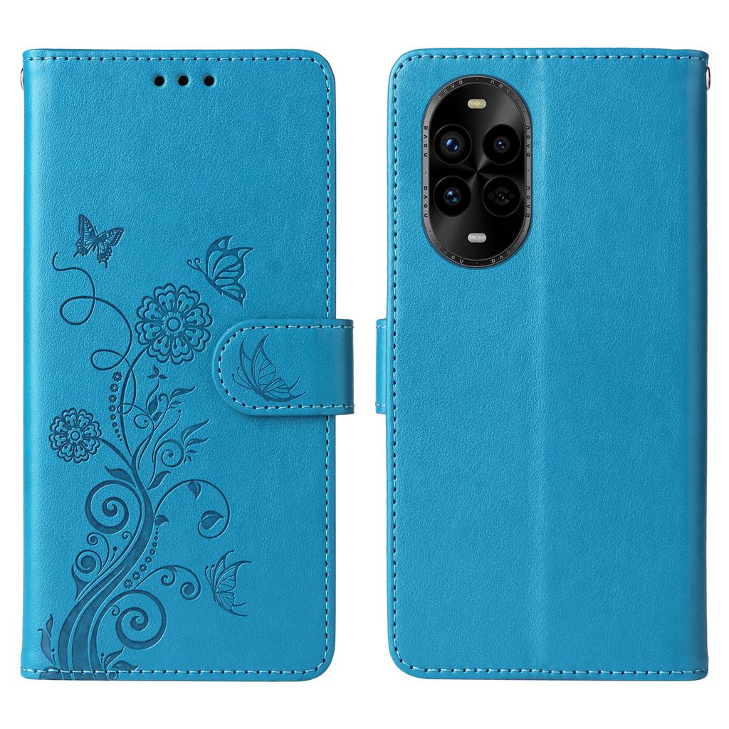 For Huawei nova 14 Pro 5G/nova 13 Pro 5G Leather Case Butterfly Floral Imprint Wallet Stand Cover