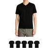 Hisitosa Inner Shirt Mens Short Sleeve Underwear 5-piece Set Japan Size V-neck 100 Cotton Antibacterial Deodorant Moisture-wicking Breathable Texture