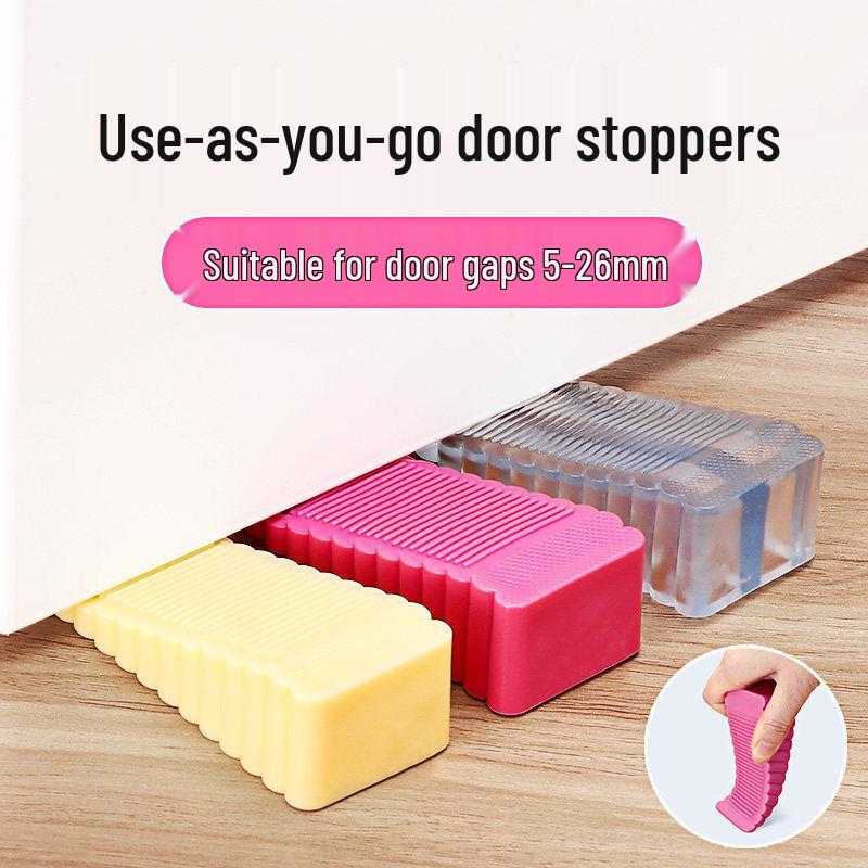Windproof Silicone Door Stopper: Anti-Collision, Safety, Creative Design, Anti-Pinch, Household Wedge.