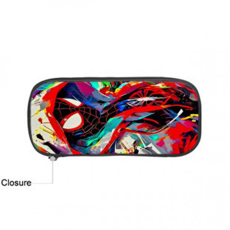 Spider Man Nylon Pencil Bag For Students With Spacious Storage And Casual Style