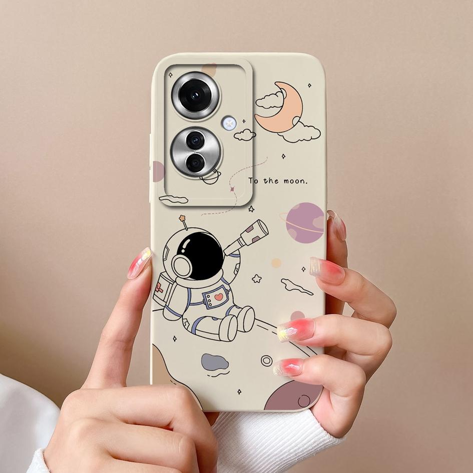 Husă pentru OPPO A60 A59 Realme C65 12x Reno11 Pro Husă de telefon Minunat Pilot de astronaut rezistent la șocuri Silicon lichid moale Caps populare pentru OPPO