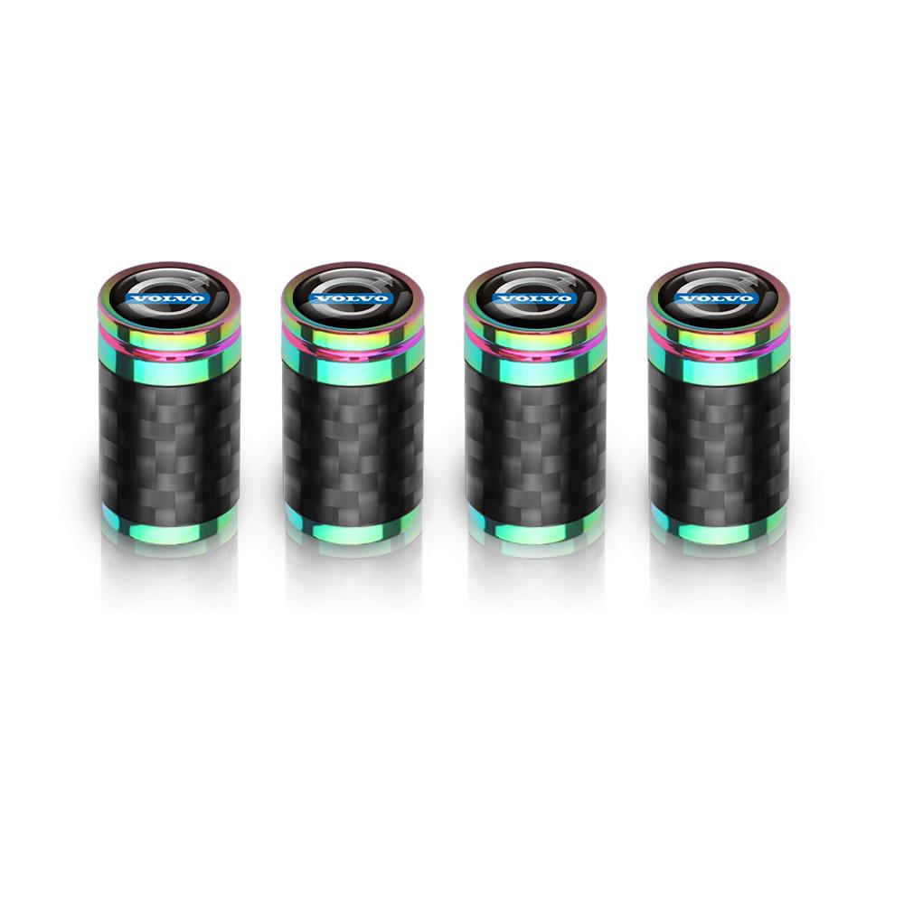 4Pcs Carbon Fiber Valve Caps Wheel Tire Tyre Stem Ardust Waterproof Cover For Volvo Rdesign T2 T3 T4 T5 T6 T7 T8 S90 XC90 S60 R ars123