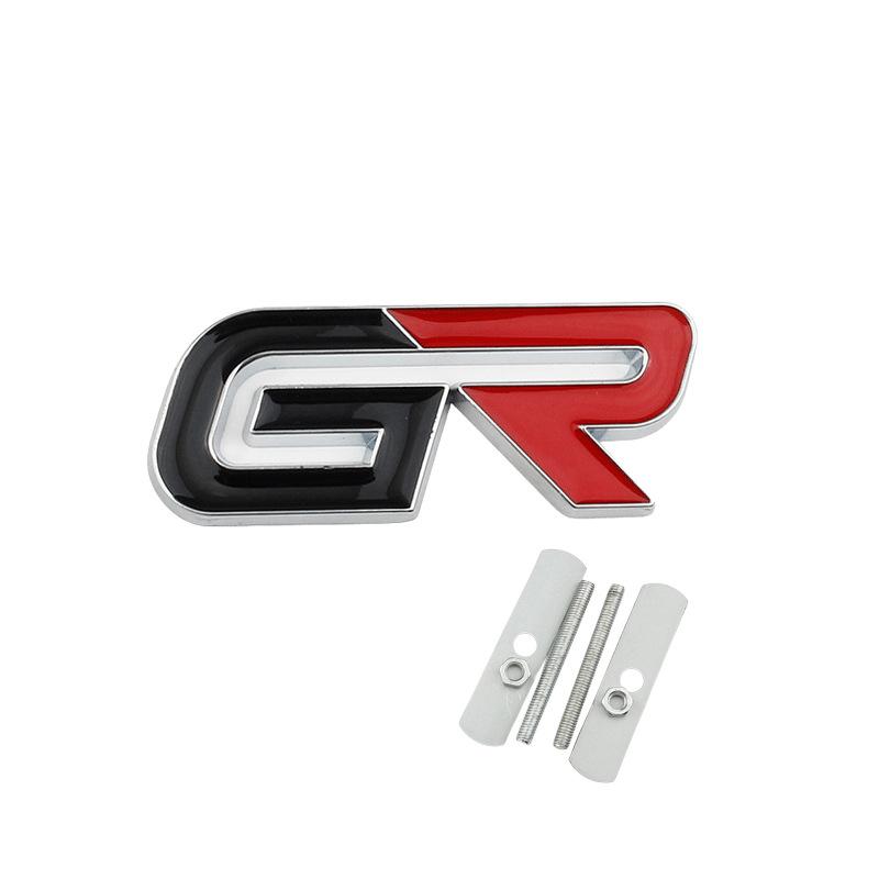 1Pc Car GR Logo Emblem Badge Stickers Decals Labeling For GR Sport Gazoo Racing Yaris Corolla Hilux Supra C-HR 86 Accessories
