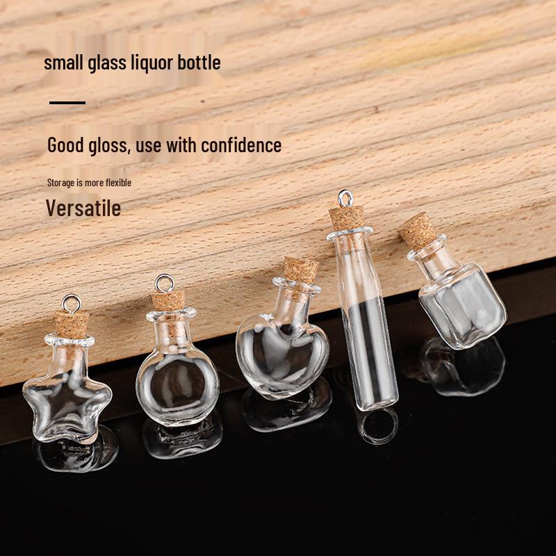 Golden Stars DIY Wishing Bottle - Mini Drift Glass Bottle with Cork Seal