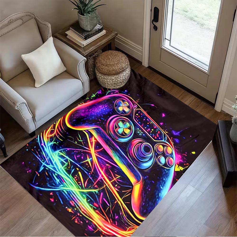1pc psychedelic headphones rug home carpet non slip design for bedroom office decor gift living room