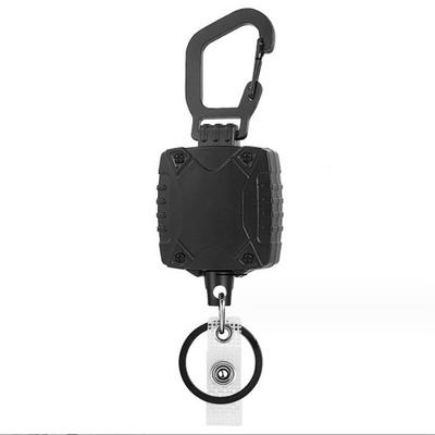 Badge Reel Retractable Lanyard Key Card Holder Heavy Duty Retractable Carabiner Keychain ID Card Holder Office Accessories