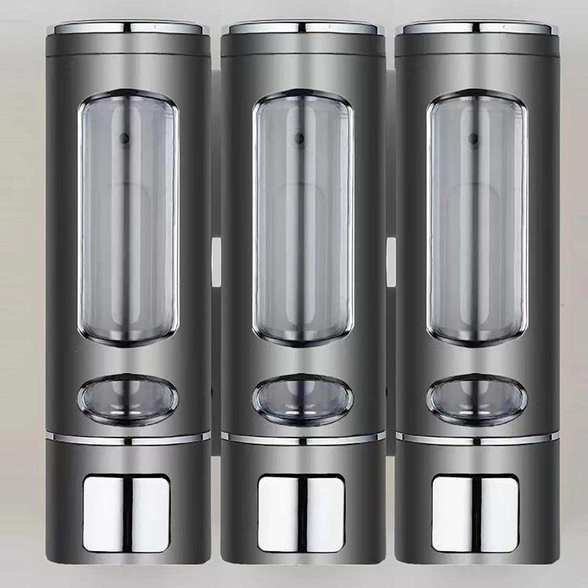 

Shower and Lotion Dispenser Waterproof Shampoo Shower Gel Container Wall Mount with Clear Window for Home Hotel Restaurant