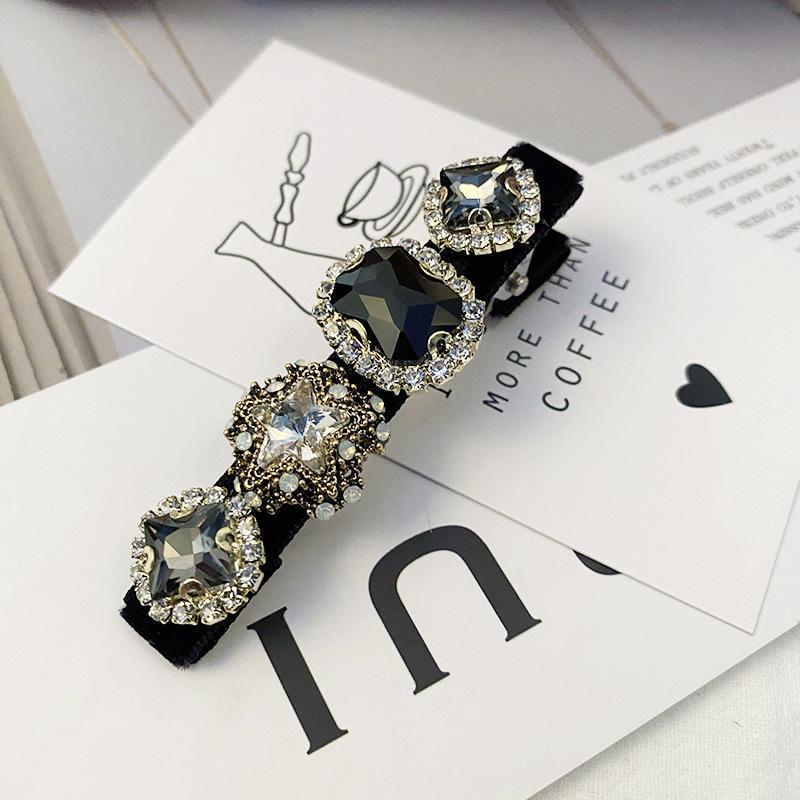 

Цветные барочные хрустальные заколки для волос для женщин Новые корейские высококачественные блестящие стразы жемчуг пружинные заколки шпильки