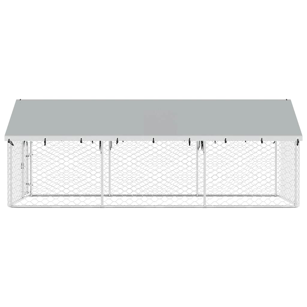 Vidaxl Gabbia per Cani con Tetto, 400 X 200 X 150 Cm