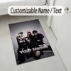 Personalized Crystal Velvet Carpet,aespa Custom Printed Name, Plush Area Rug For Home Indoor Decor