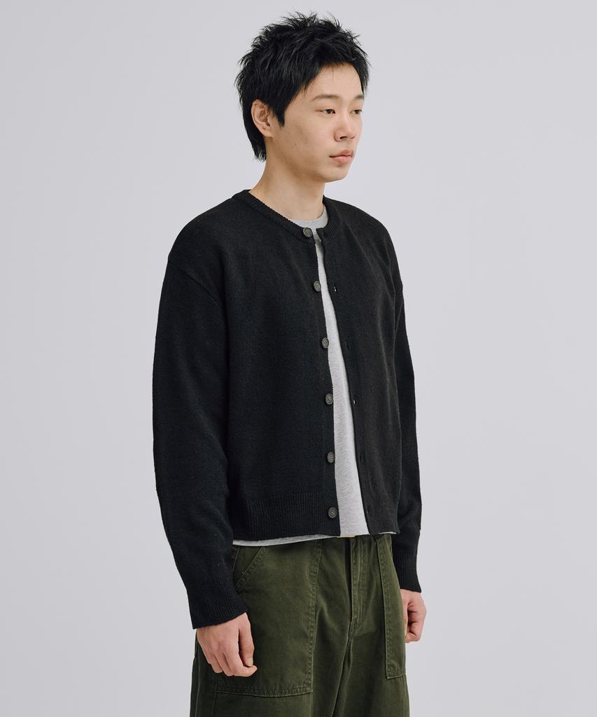 TAKEASY Essential Crop Knit Cardigan (Black)