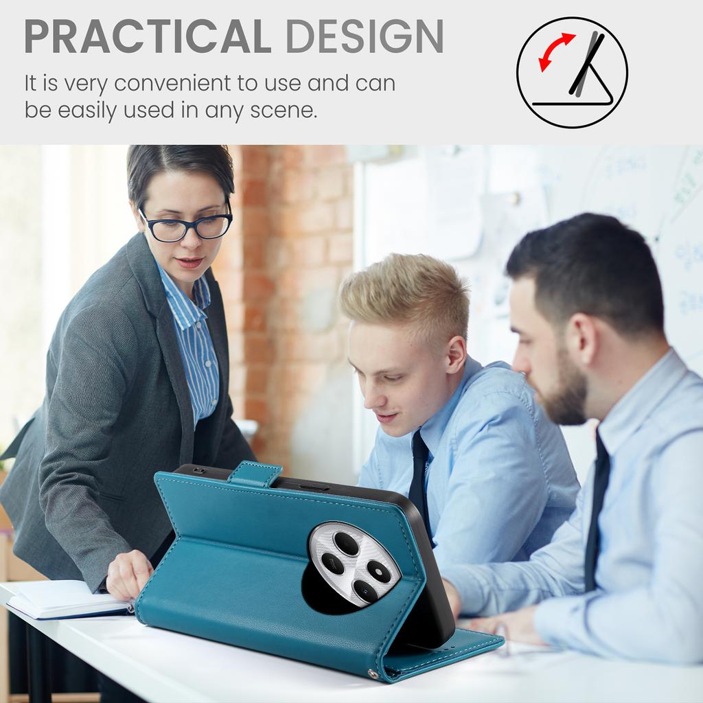 DF-010 Stand Case For Xiaomi Poco C75 4G/Redmi 14R 5G/14C 4G PU Leather Wallet Phone Cover