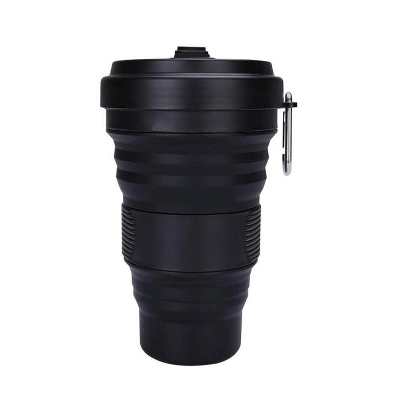 

550 мл портативная складная чашка для альпинизма, кемпинга, велоспорта, спорта, многоцелевая кружка для холодных напитков, кофе, выдвижная посуда для напитков