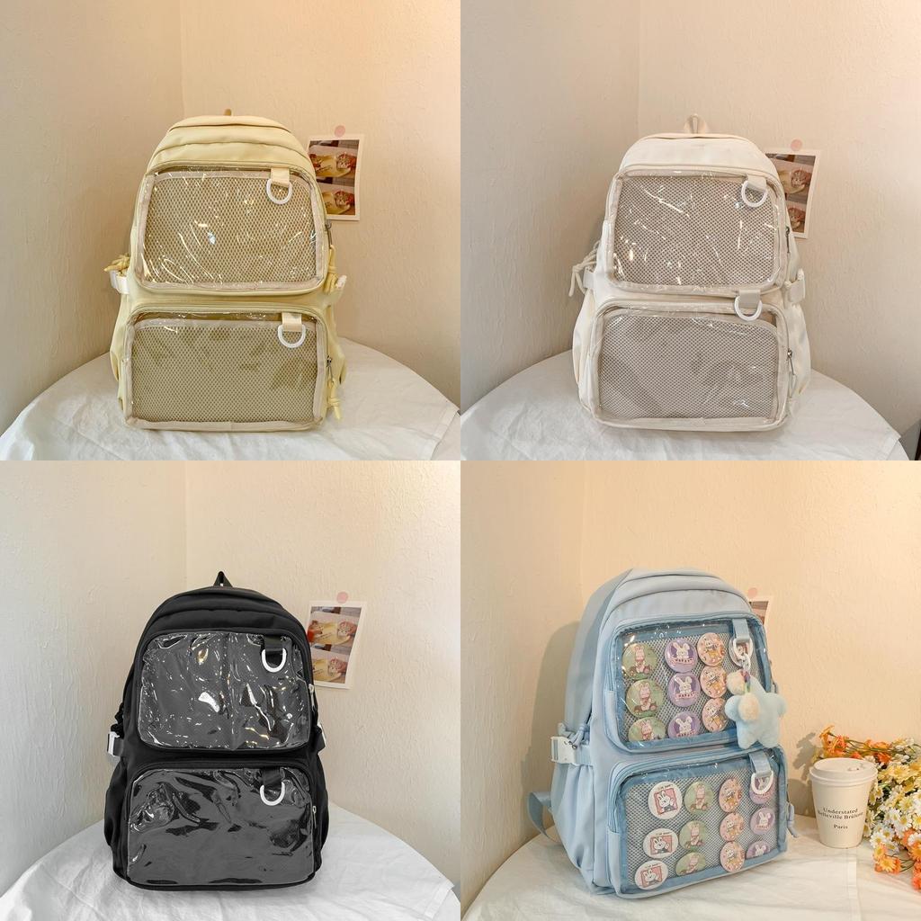 Nylon School Backpack With Design For Middle School Students And 14in Laptop