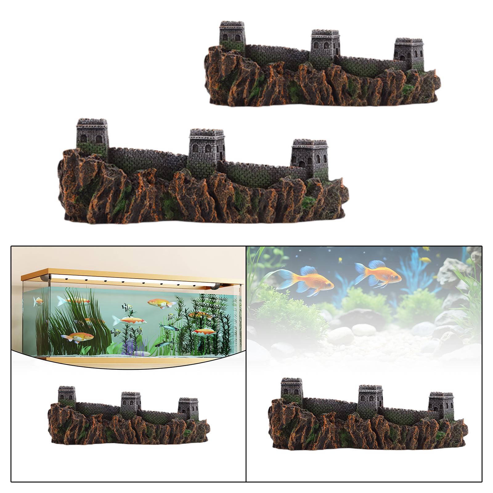 Aquarium Resin Decoration Easy Installation Decorative Resins Crafts Fishtank Decor Landscaping Decorations Reptile Hideout Small