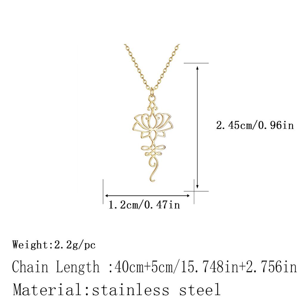 Men's and Women's Buddha Lotus Pendant Necklace, Bohemian Fashion Aesthetic Gift Jewelry.