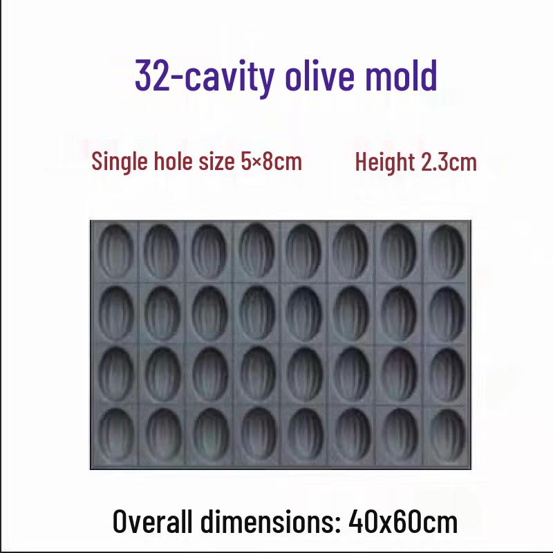 Xihe Commercial Glass 32-Cavity Papaya Baking Mold