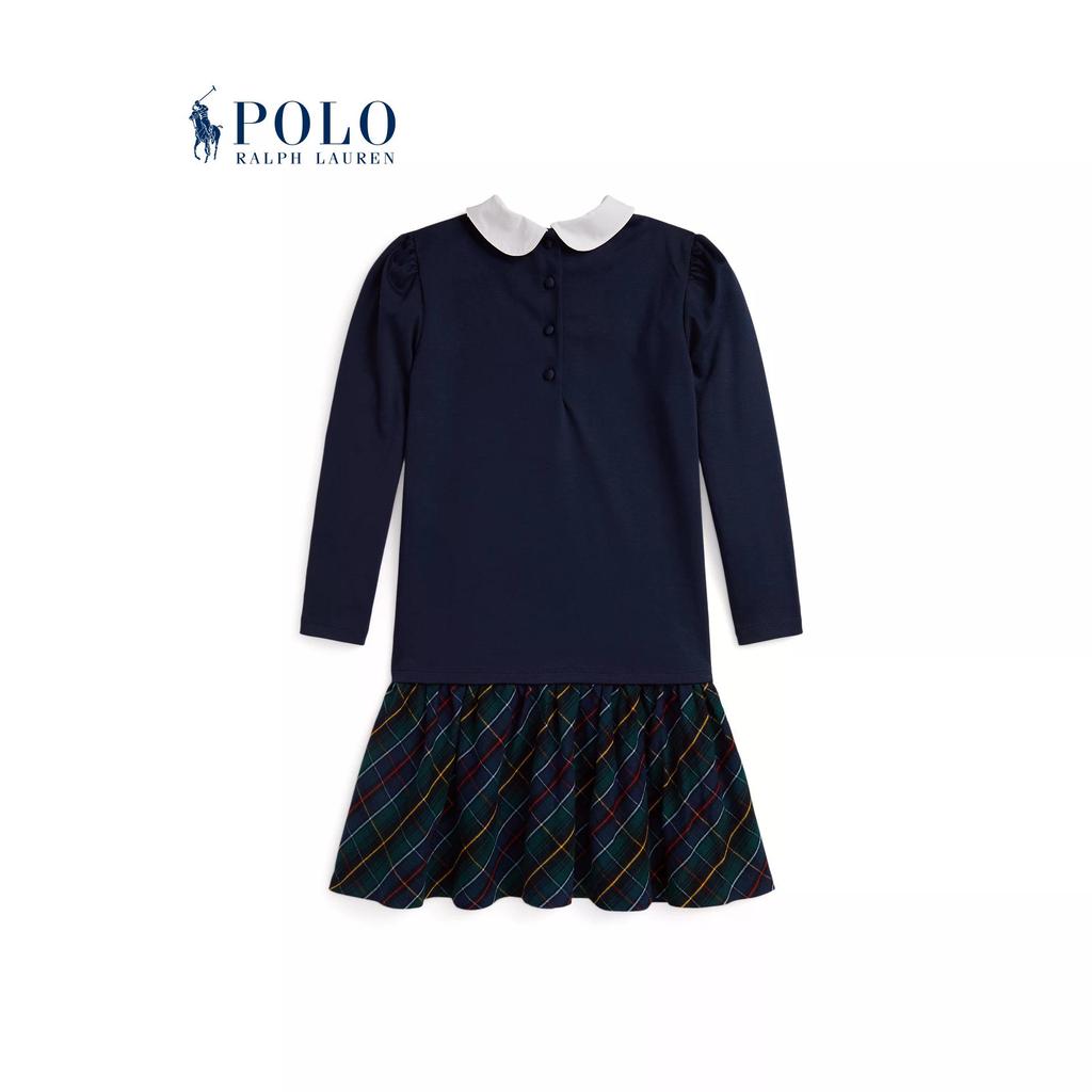 Polo Ralph Lauren Dress Autumn Plaid Roma Fabric Classic Design Long Sleeve Casual Kids dress CWPODRSG3D21076