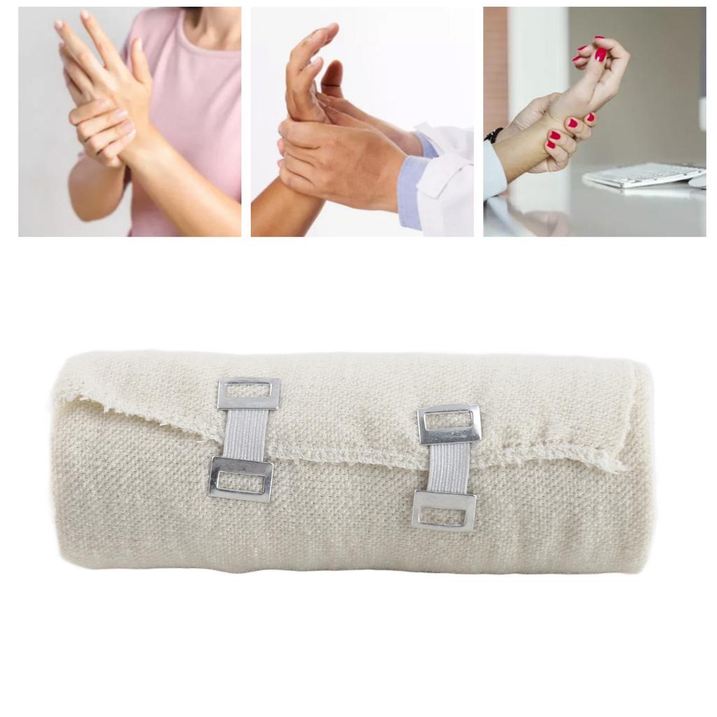 Sports Elastic Tape Wrap Breathable Reusable Buckle Fixation Compression Tape 15cm Width