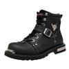 Męskie Wysokie Buty Motocyklowe Sznurowane, Gruba Podeszwa, Codzienne Buty Robocze Jesień/Zima