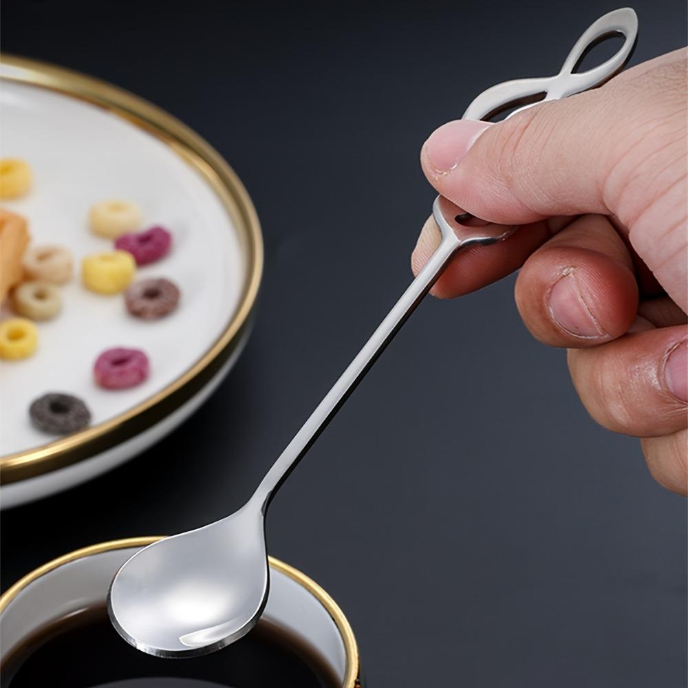 1PC Musical Note Design Spoon 304 Stainless Steel Creative Cute Teaspoon Suitable for Coffee Tea Dessert Beverage Stirring Milkshake Spoon Tableware