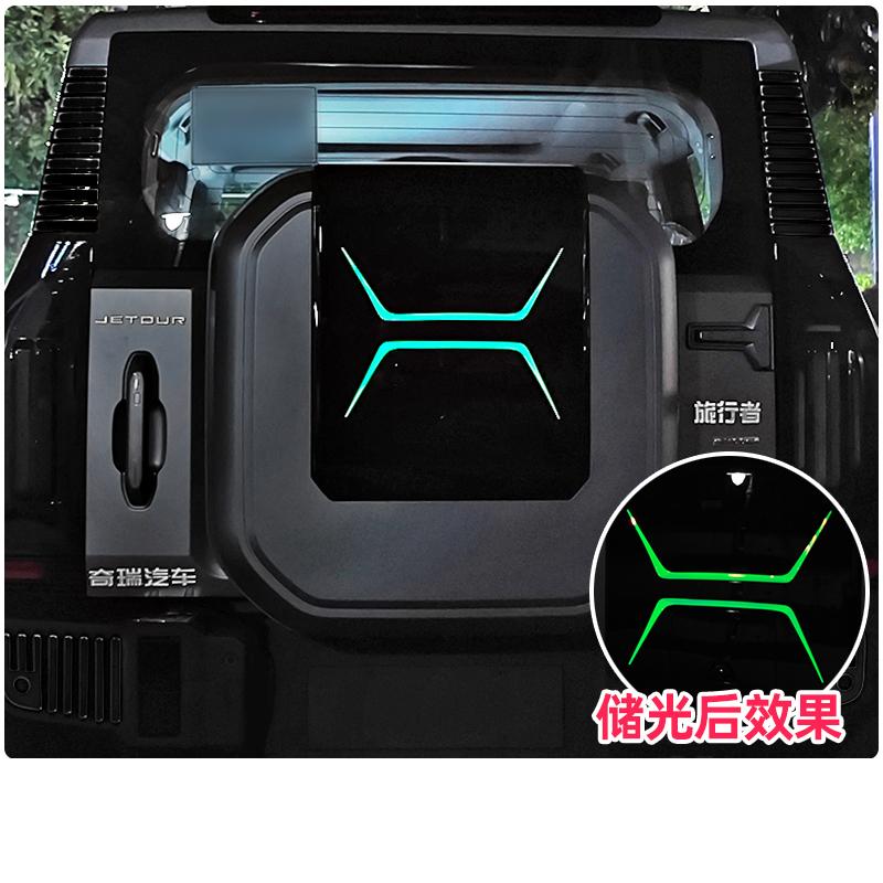 For JETOUR T2 Shanhai T2 2024-2026 Decals of The Spare Tire Cover Sticker Trunk Lid Warning Car Sticker Decorative Strip