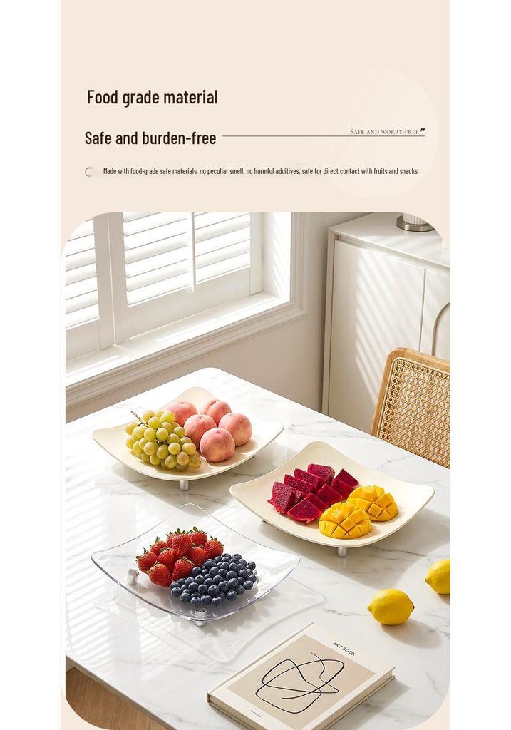 2026 Exquisite High-End Fruit Bowl: Luxury Snack Display Tray for Living Room or Tea Table