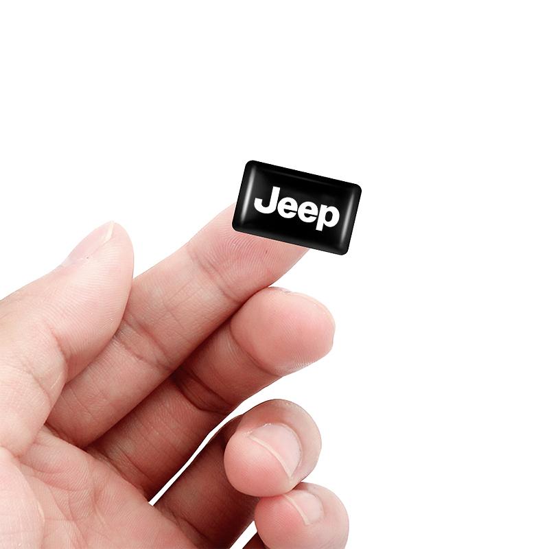10Pcs 3D Styling Steering Wheel Sticker Accessories For Jeep Wrangler Grand Cherokee Avenger Compass Wagoneer Gladiator Patriot AKU1