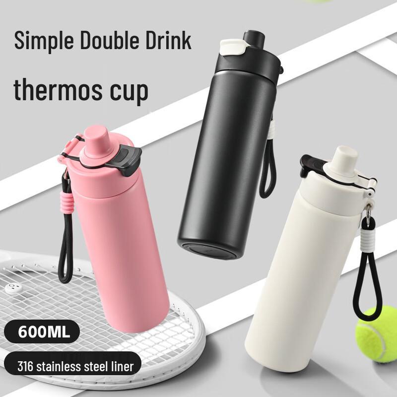 

Kitchen Miss Stainless Steel Insulated Sports Bottle with Straw