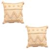 Pack of 2 Faux Wool Throw Pillow Covers 18x18 Inches Decorative Farmhouse Velvet Couch Pillow Case Soft Plush Square Boho Cushion Pillowcase