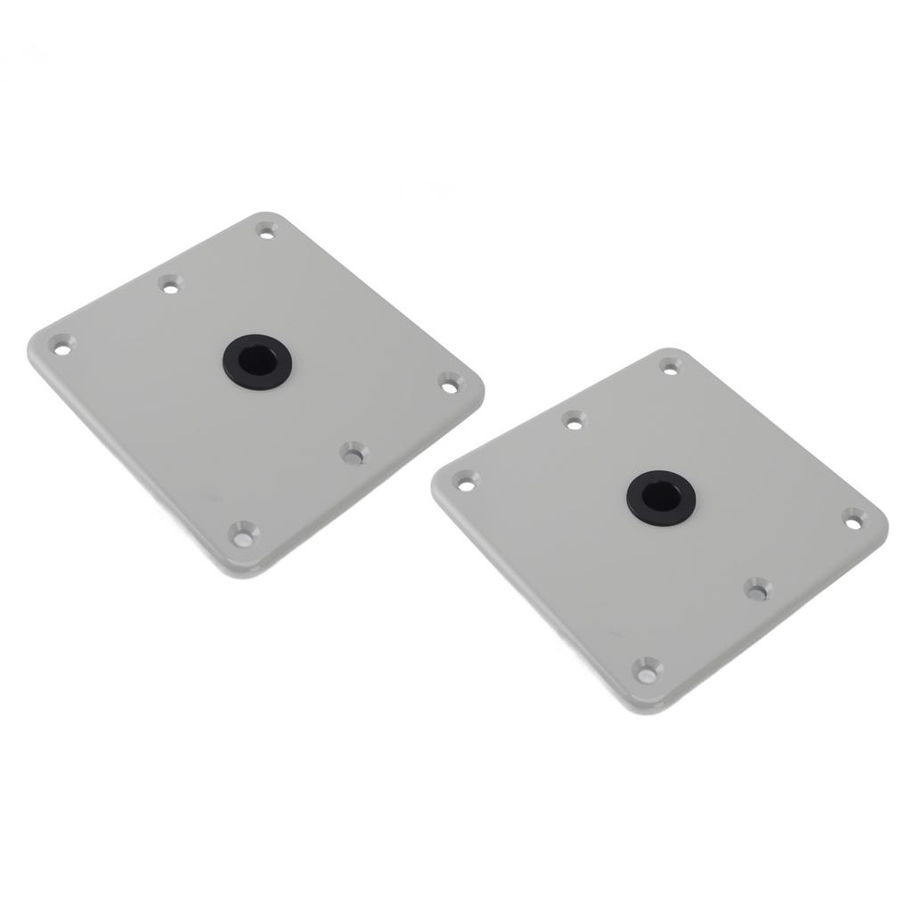 2PCS Boat Seat Bases Aluminium Alloy 6 Screw Holes 3/4 Inch Pin Post Mounting Base for Marine Boat S
