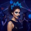 Třpytivá Halloweenská Čelenka Tvaru Ohně Tvaru Ohně Čelenka Festivalová Dekorace